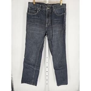 Old Navy Active Men's Blue Mid Rise Dark Wash Boot Cut Jean Size 33W 34L